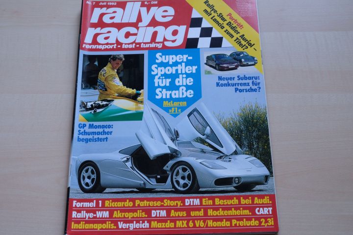 Deckblatt Rallye Racing (07/1992)